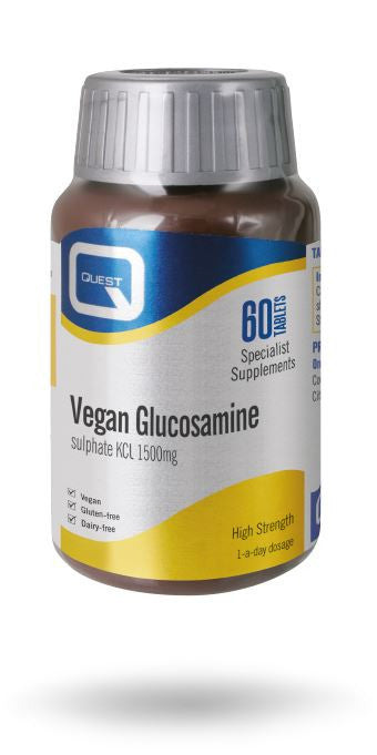 Quest Vegan Glucosamine Sulphate KCI 1500mg - 60 Tablets