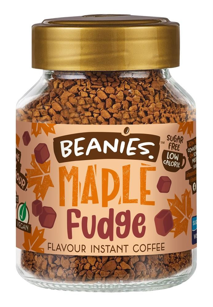 Beanies Maple Fudge Flavour Instant Coffee - 50g