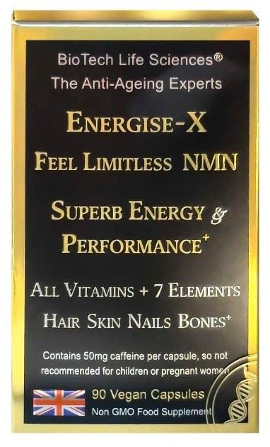 BioTech Life Sciences Energise-X Max Energy NMN + Vits - 90 Capsules