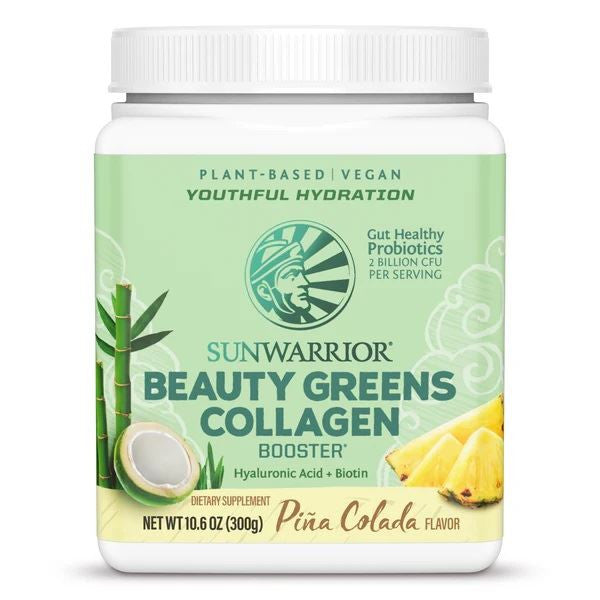 SunWarrior Pina Colada Beauty Greens Collagen Booster - 300g