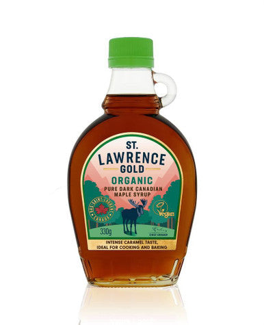 St Lawrence Gold Organic Pure Dark Canadian Maple Syrup - 330g