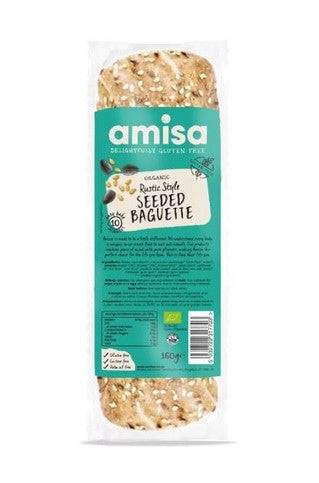 Amisa Organic Gluten Free Rustic Style Seeded Baguette - 160g