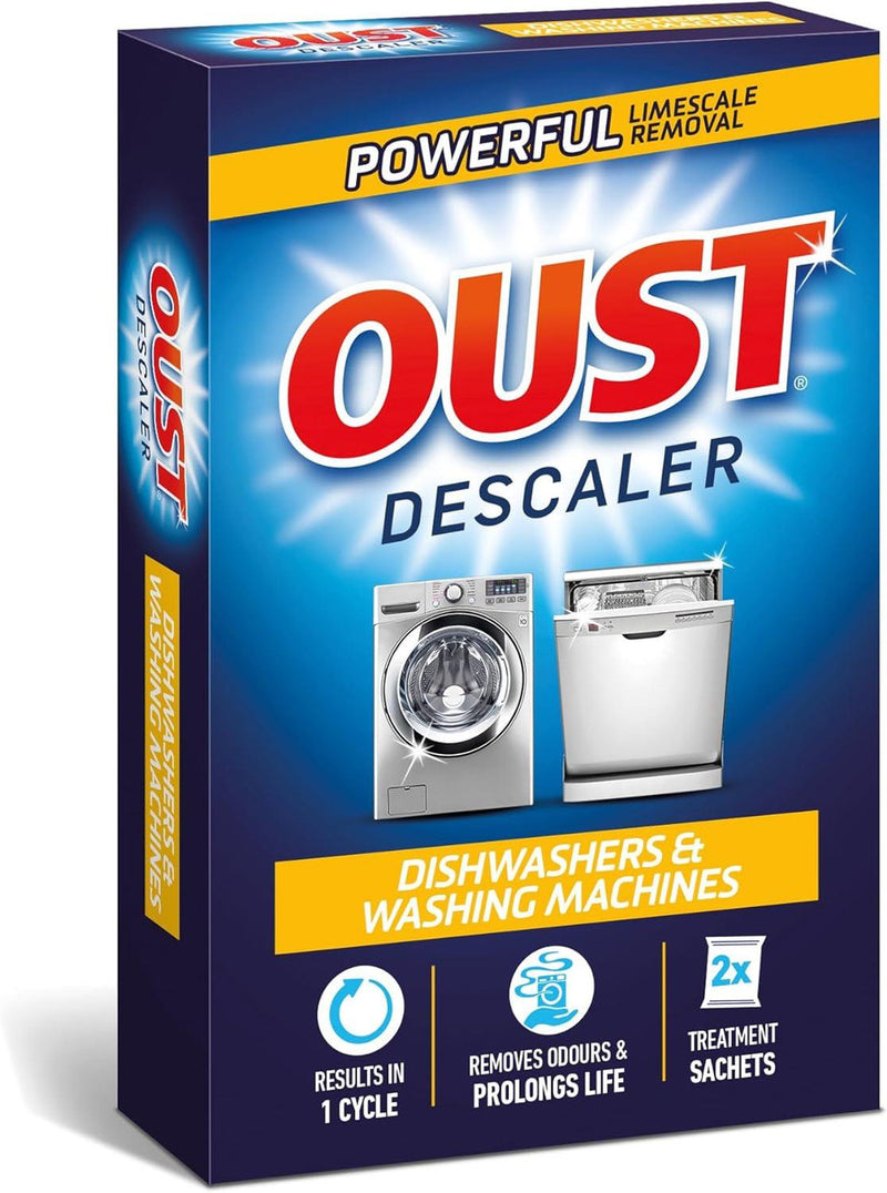 Oust Descaler Dishwasher & Washing Machine Cleaner - 2 Sachets