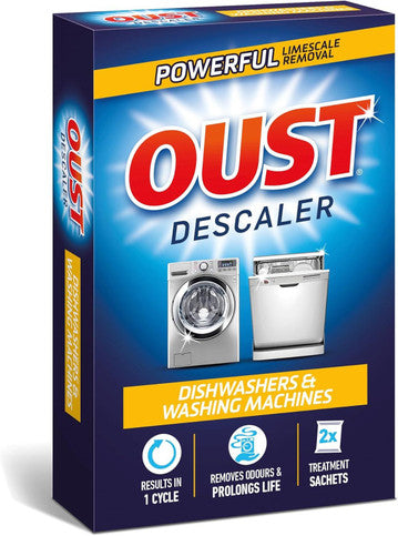 Oust Descaler Dishwasher & Washing Machine Cleaner - 2 Sachets