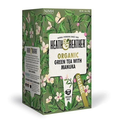 Heath And Heather Organic Green Tea & Manuka Honey - 20 Bags