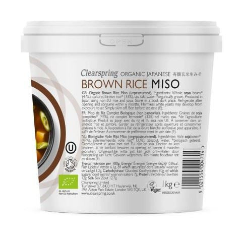 Clearspring Organic Japanese Brown Miso Tub - 1kg