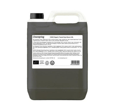 Clearspring Organic Japanese Tamari Soya Sauce Single Strength - 2.5L