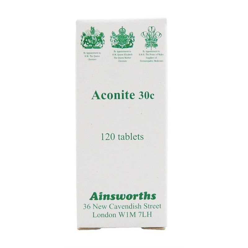 Ainsworths Aconite 30C Single Counter Remedy - 120 Tablets