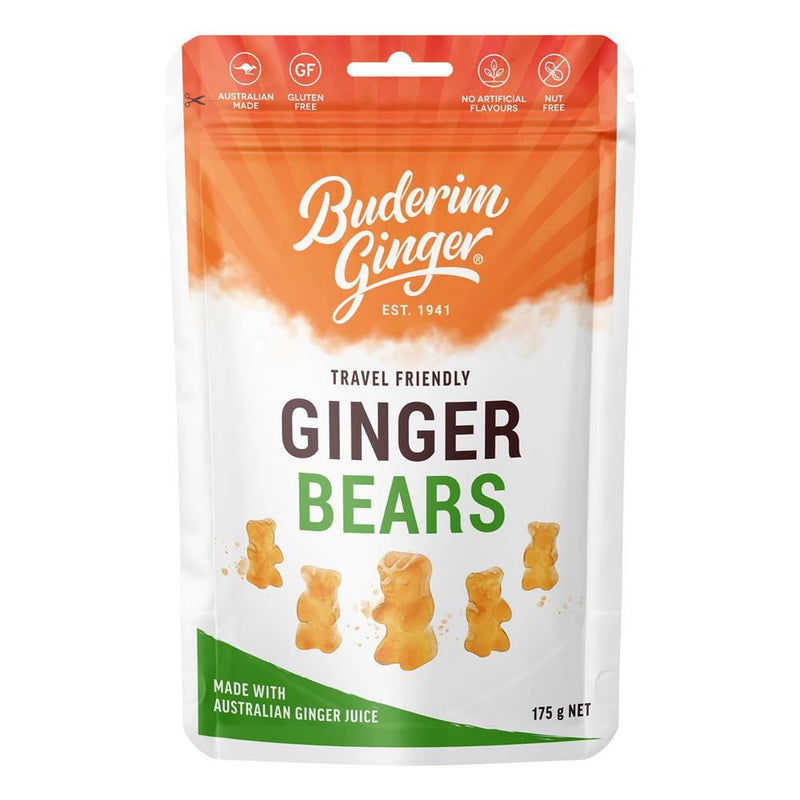 Buderim Ginger Travel Friendly Ginger Bears - 175g