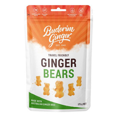Buderim Ginger Travel Friendly Ginger Bears - 175g