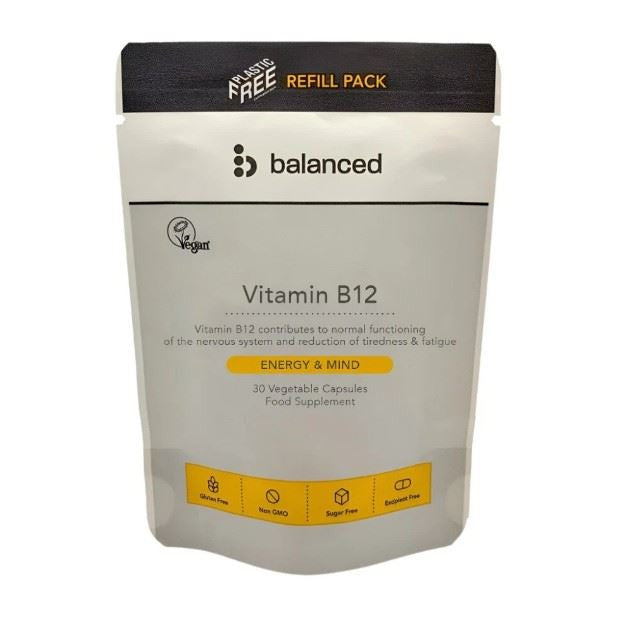 Balanced Vitamin B12 Refill Pouch - 30 Veg Caps