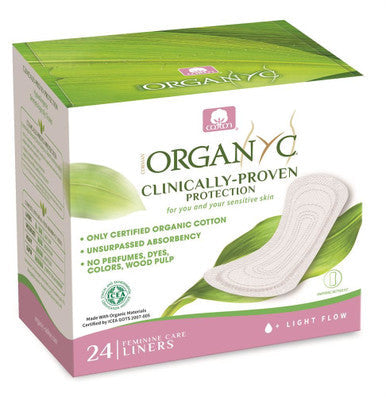 Organyc Pantyliner Light Flow (Folded) - 24 Liners