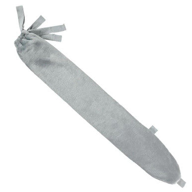 YUYU Bottle Long Hot Water Bottle Luxury Fleece Grey - Bottle and Cover