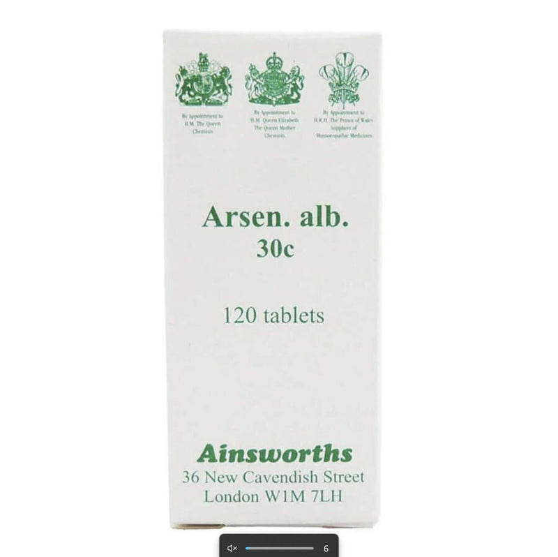 Ainsworths Arsen Alb 30C Single Counter Remedy - 120 Tabs