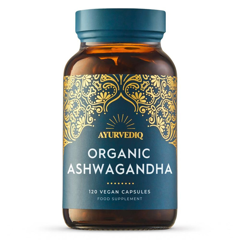 Ayurvediq Wellness Organic Ashwaganda & Black Pepper Extract - 120 Capsules