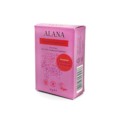 Alana Pink Rose & Geranium Natural Conditioner Bar - 90g