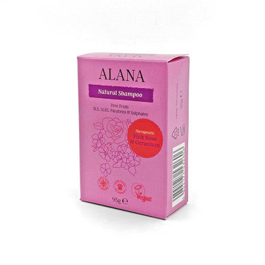 Alana Pink Rose & Geranium Natural Shampoo Bar - 95g