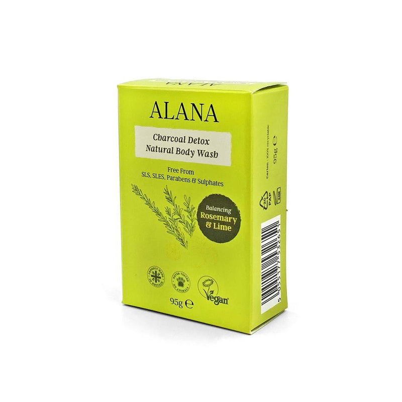 Alana Rosemary & Lime Charcoal Detox Body Wash Bar - 95g