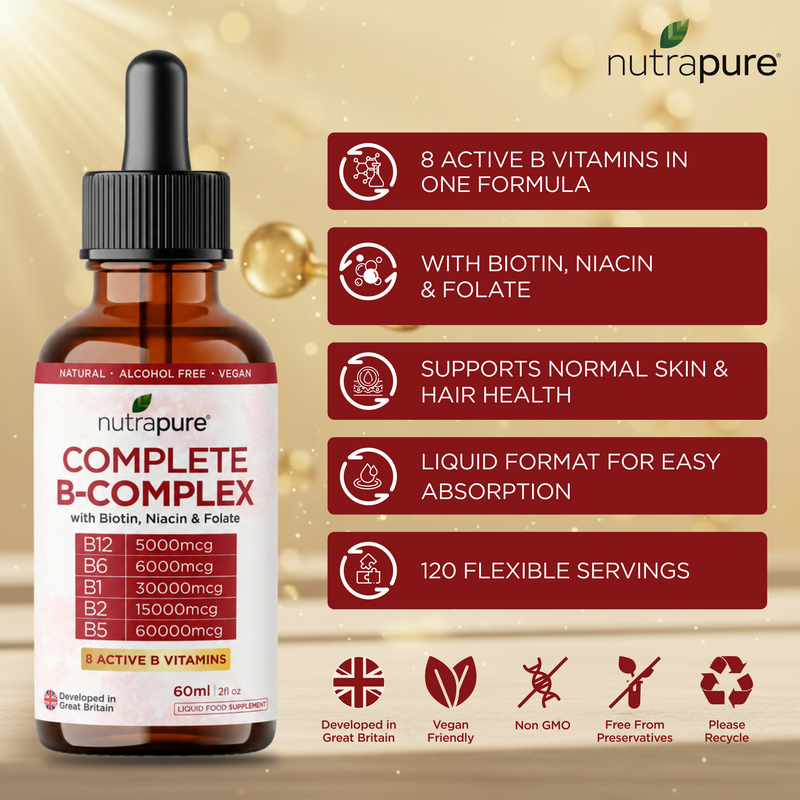 Nutrapure Complete B Complex Liquid Drops - 60ml