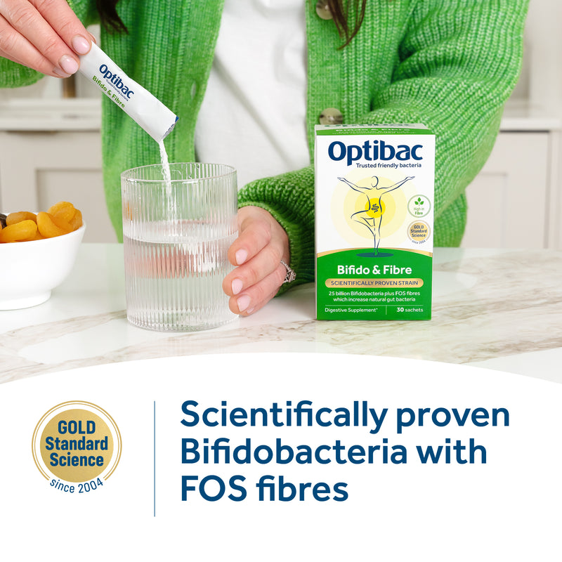 Optibac Probiotics Bifidobacteria & Fibre - 30 Sachets x 6g