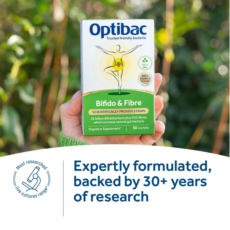 Optibac Probiotics Bifidobacteria & Fibre - 30 Sachets x 6g