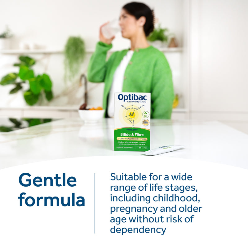 Optibac Probiotics Bifidobacteria & Fibre - 10 Sachets x 6g