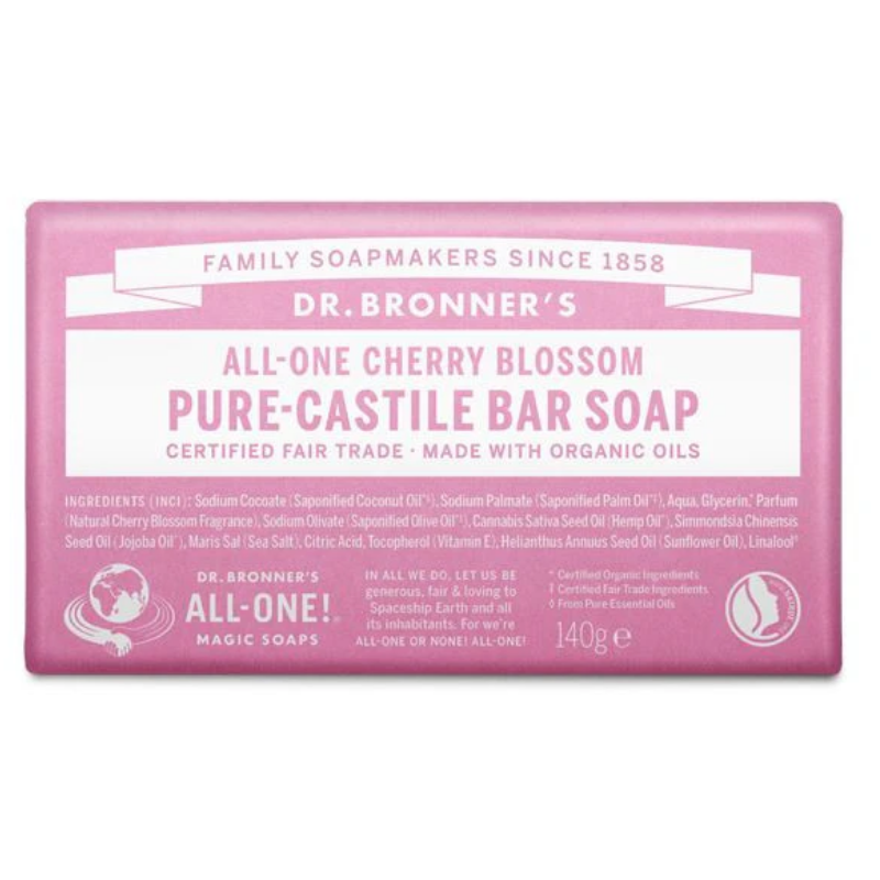 Dr Bronner Cherry Blossom Bar Soap - 140g