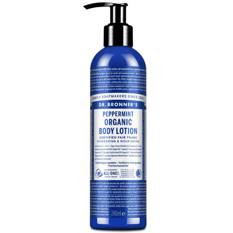 Dr Bronner Organic Peppermint Lotion - 240ml