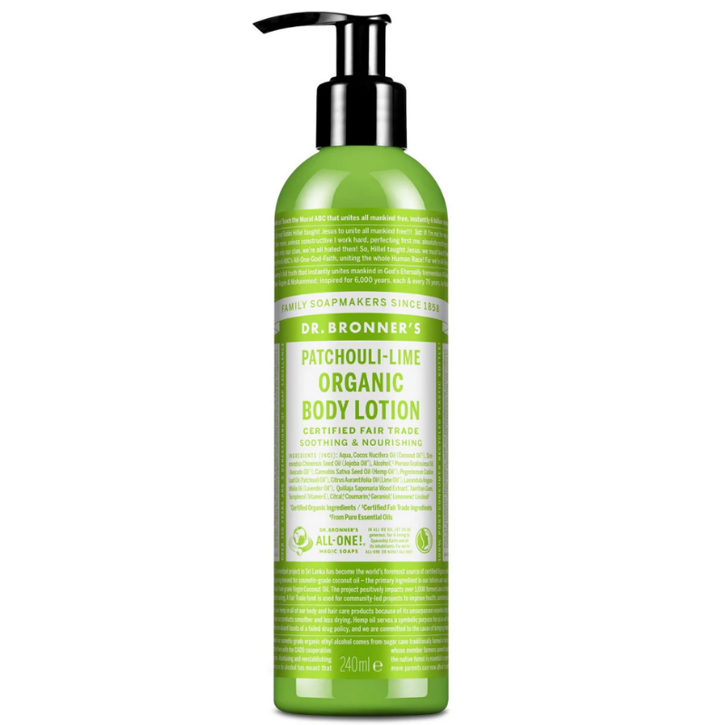 Dr Bronner Organic Patchouli Lime Lotion - 240ml