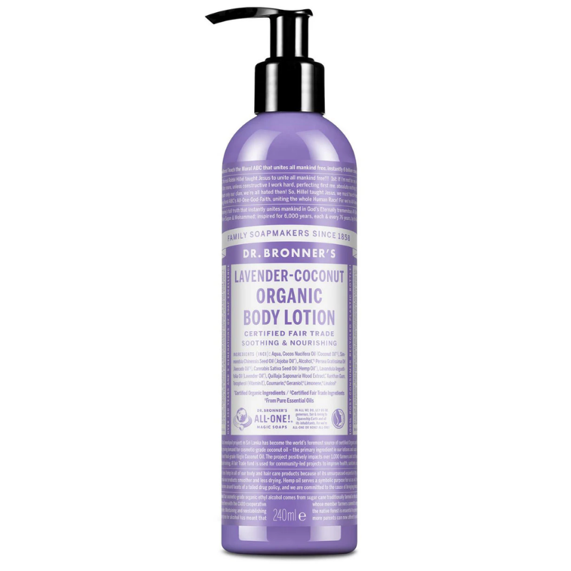 Dr Bronner Organic Lavender Coconut Lotion - 240ml