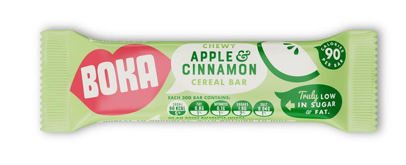 Boka Chewy Apple & Cinnamon Cereal Bar - 30g (Pack of 24)