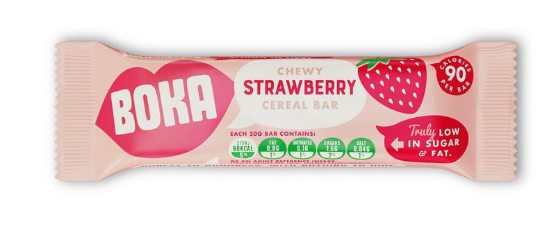 Boka Chewy Strawberry Cereal Bar - 30g (Pack of 24)