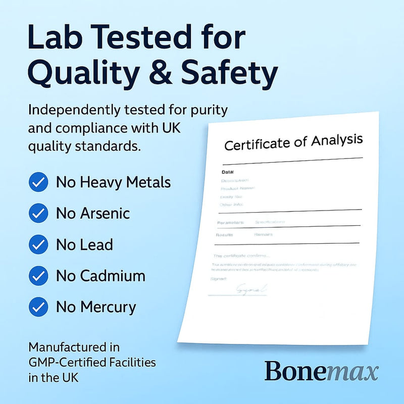 BoneMax Glucosamine & Chondroitin High Strength with Vitamin C, 120 Capsules (4-Months Supply) Made in The UK