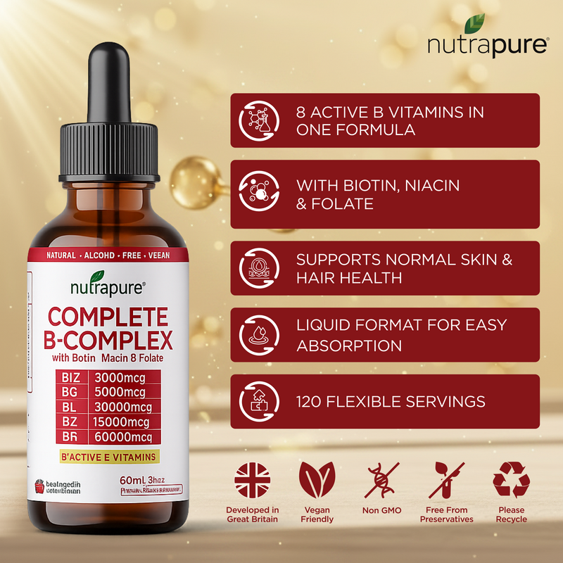 Nutrapure Complete B Complex Liquid Drops - 60ml