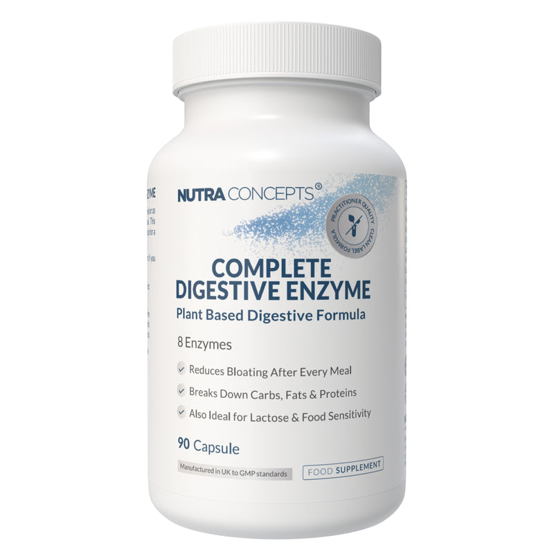 Nutraconcepts Complete Digestive Enzyme - Plant Based Broad Spectrum - 90 Caps