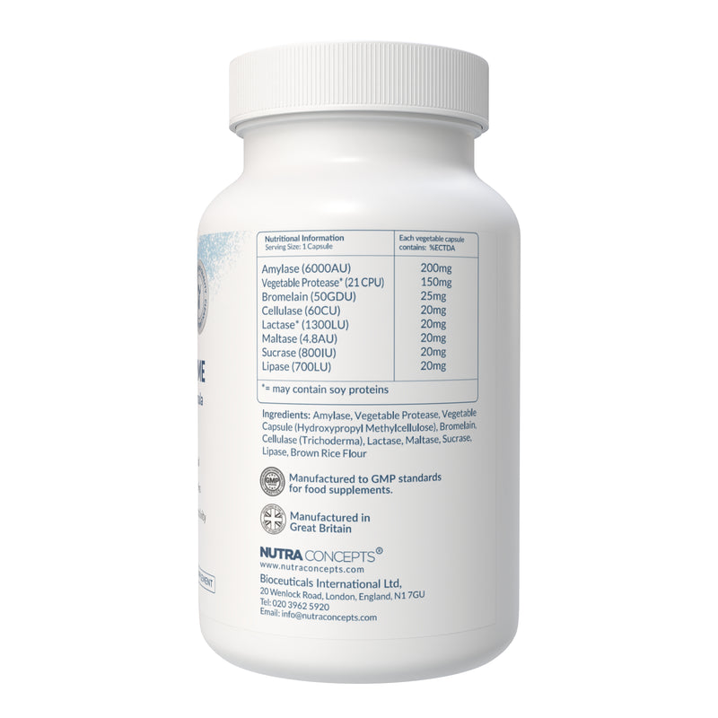 Nutraconcepts Complete Digestive Enzyme - Plant Based Broad Spectrum - 90 Caps