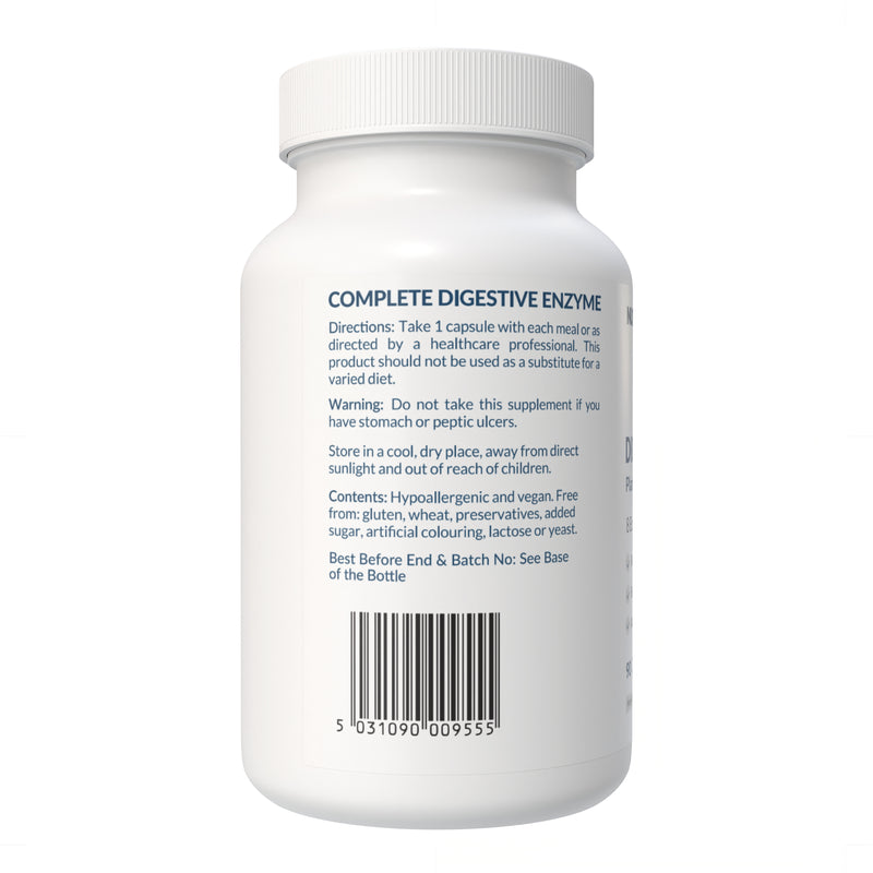 Nutraconcepts Complete Digestive Enzyme - Plant Based Broad Spectrum - 90 Caps