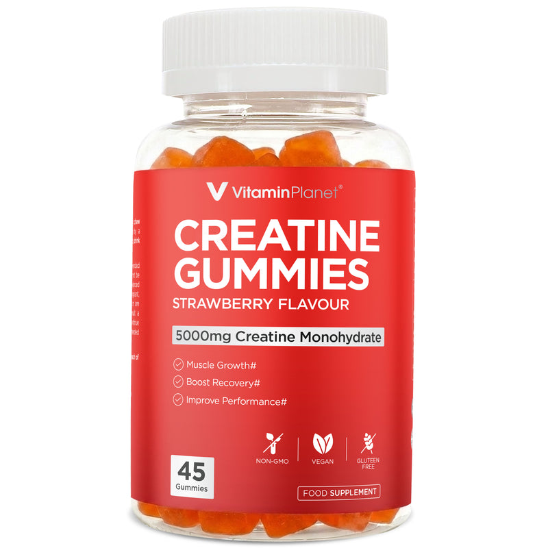 Vitamin Planet Creatine 5000mg, Strawberry Flavored, 45 Vegan Gummies