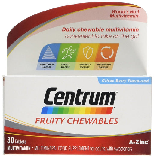 Centrum Fruity Chewables Multivitamin & Mineral - 30 Tablets