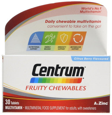 Centrum Fruity Chewables Multivitamin & Mineral - 30 Tablets