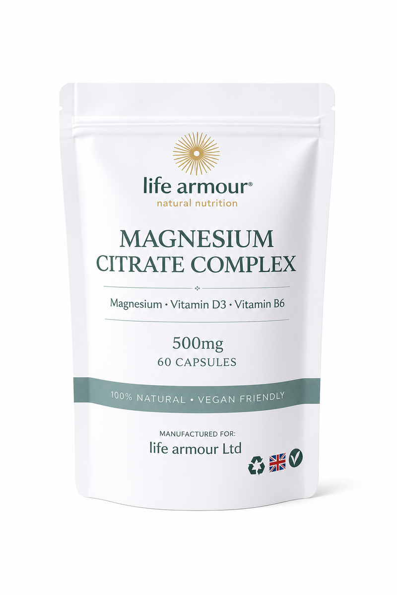 Life Armour Magnesium Citrate Complex 500mg - 60 Capsules