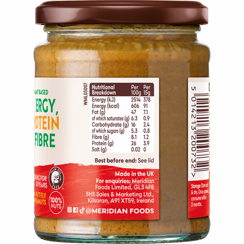 Meridian Organic Crunchy Peanut Butter - 280g