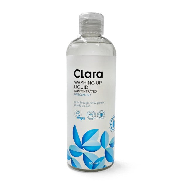 Clara Concentrated Unscented Washing Up Liquid - 500ml