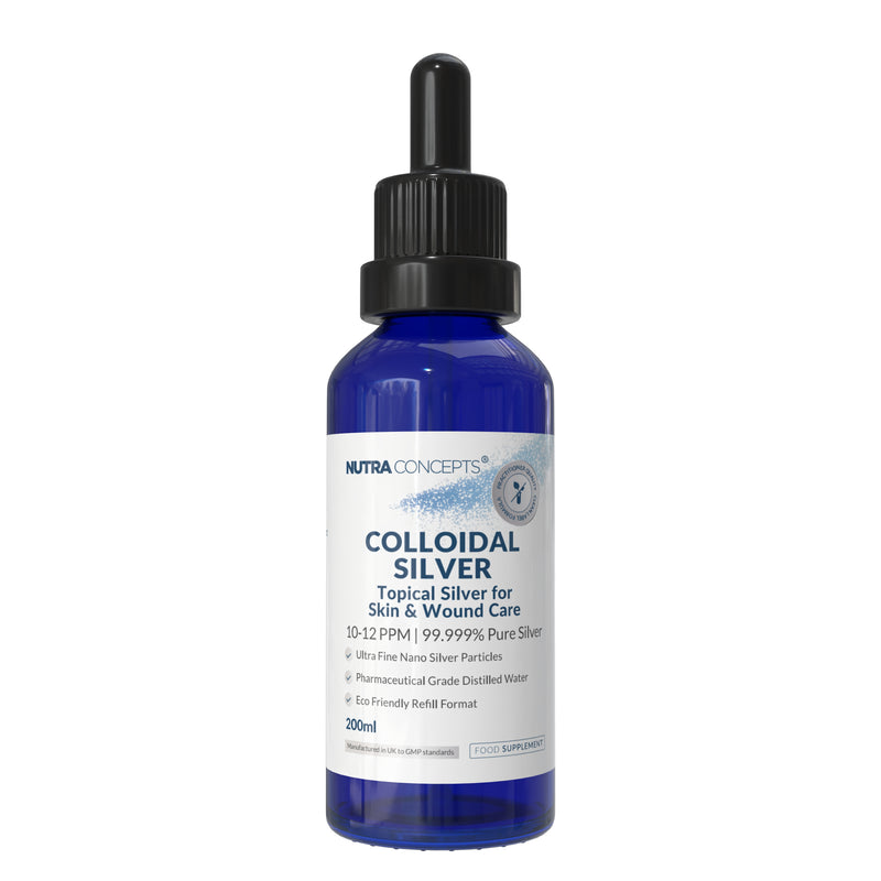 Nutraconcepts Colloidal Silver Refill - 200ml - Natural Wide Spectrum Antibiotic Support