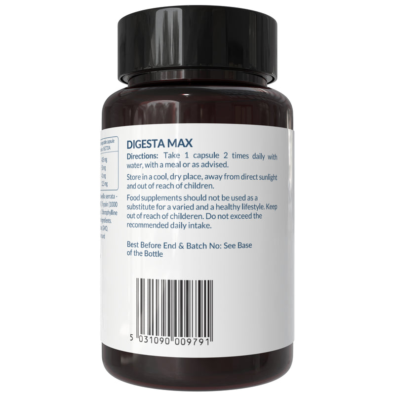 Nutraconcepts Digesta Max - Betaine HCL & Gut Health Support - 60 Capsules