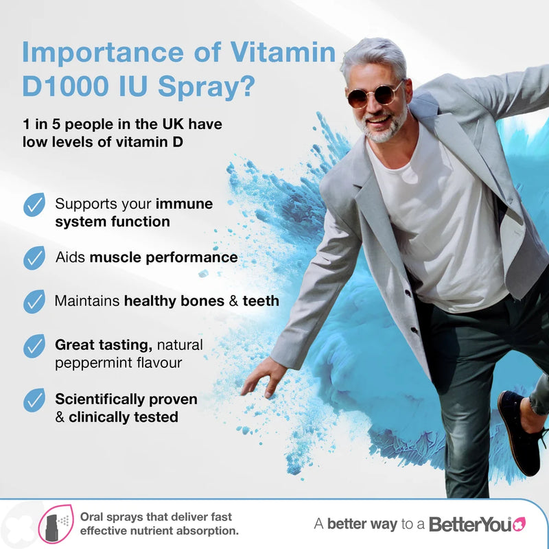 BetterYou Vitamin D 1000IU Spray - 15ml