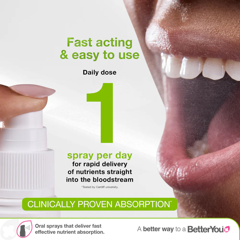 BetterYou Vitamin D 3000IU Spray (15ml) -  Daily Oral Spray