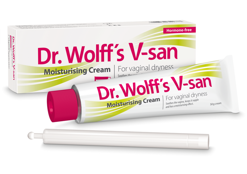 Dr. Wolff’s V‑san Moisturising Cream 50g – Hormone‑Free Vaginal Dryness Relief