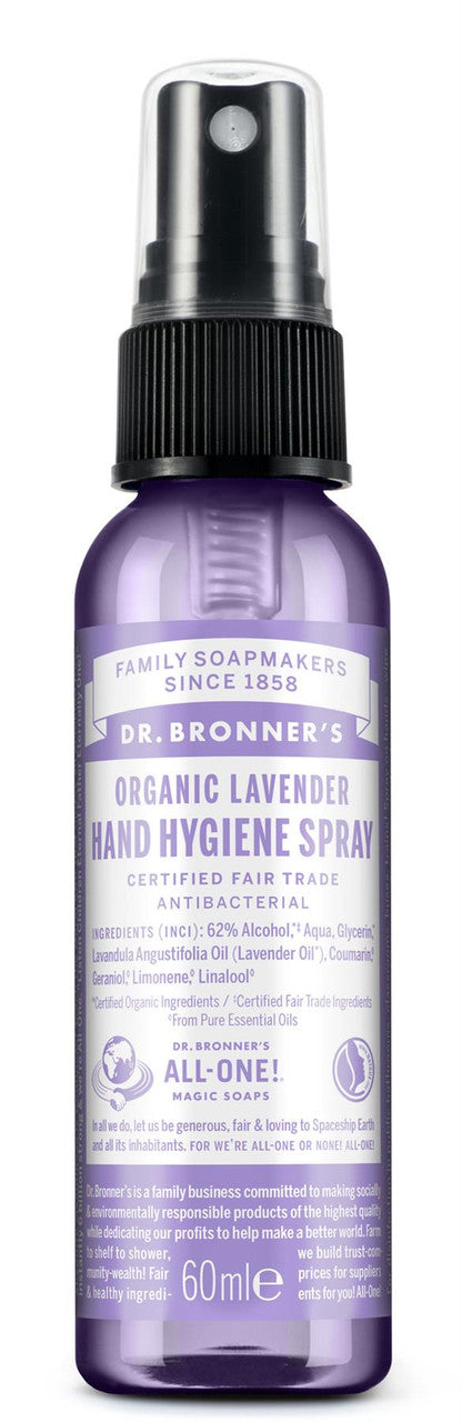 Dr Bronner Lavender Organic Hand Sanitiser - 60ml