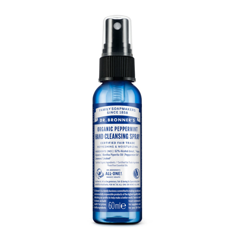 Dr Bronner Peppermint Hand Cleansing Spray - 60ml